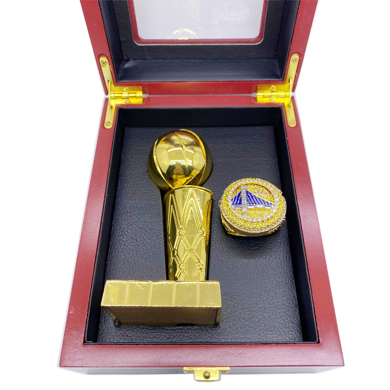 Custom Basketball Champion Ring Warriors 2022 Championship Golden Rings Trophy Set Men's Sports