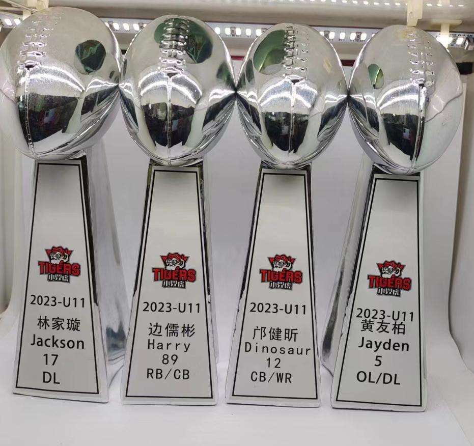 Football League Championship Trophy 25cm 35cm Resin Trophy Sports Crafts Custom Name Stickers School