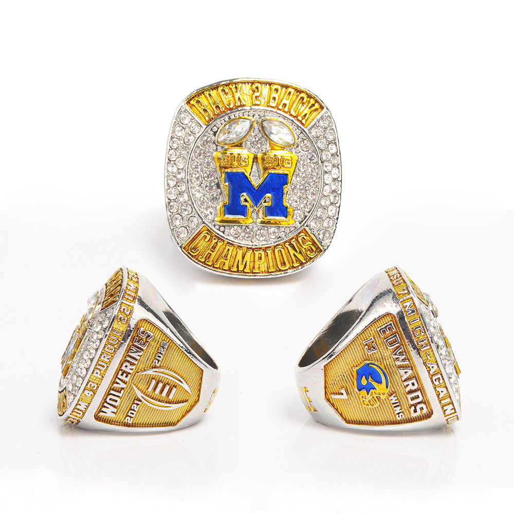 2022 Champion Ring Mens Alloy Rings Custom Sport Championship for Fans Memory Souvenir Football Base