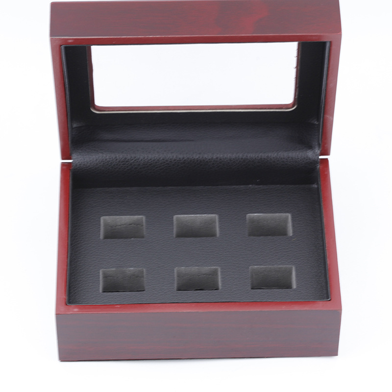 9 Slot Wooden Display Boxes Championship Rings Display Case Sports Football Basketball Game Souvenir
