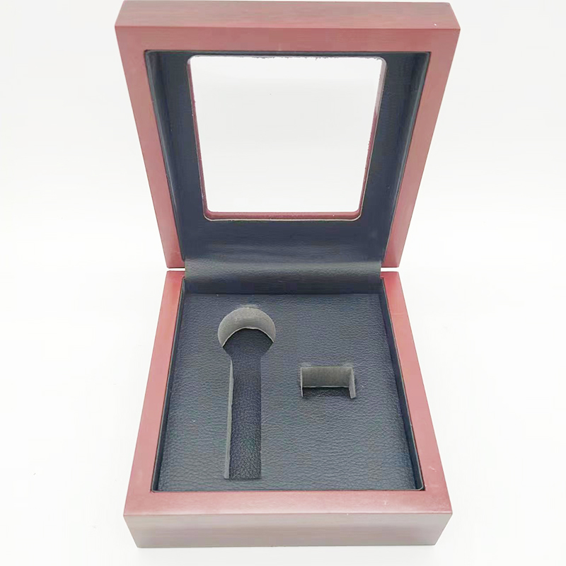 Wooden Ring Box Championship Trophy and Ring Display Boxes Case Sports Game Football Basketball Base